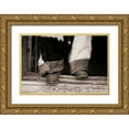 thumbnail image 1 of Dearing, Lisa 24x17 Gold Ornate Wood Framed with Double Matting Museum Art Print Titled - Furry Chaps, 1 of 4