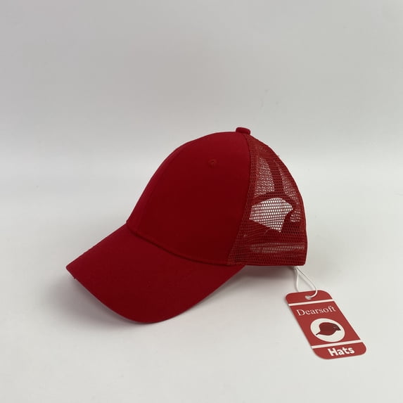 Dearsoft Hats, Mesh Trucker Baseball Cap Snapback Hat Structured Front Panel