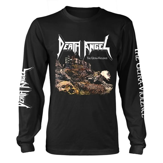 Death Angel Shirt The Ultra Violence Band Logo Official Mens Black Long Sleeve