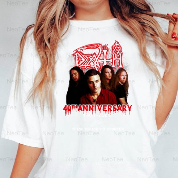 Death Band 40th Anniversary Metal Music Chuck Schuldiner Tribute Fan T-Shirt Unisex, up to 5XL