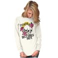 thumbnail image 1 of Death Becomes Her Skull Rose Tattoo Women's Long Sleeve T Shirt Brisco Brands 2X, 1 of 5