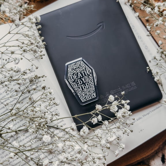 Death By TBR Coffin / Phone Grip | Bookish Tech Accessories | Book Lover Gift | Booktok Reader Merch