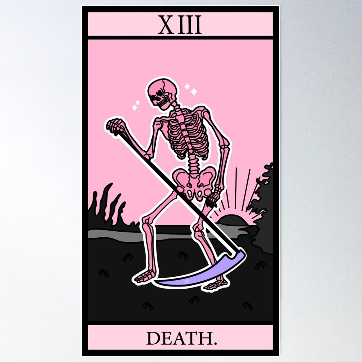 Death Card Poster Wall Art, Modern Wall Decor For Living Room Bedroom ...