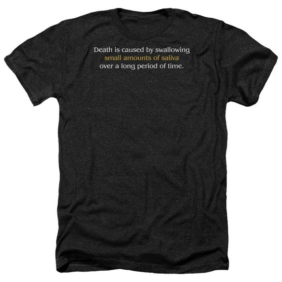 - Death Caused By Saliva - Heather Short Sleeve Shirt - Large
