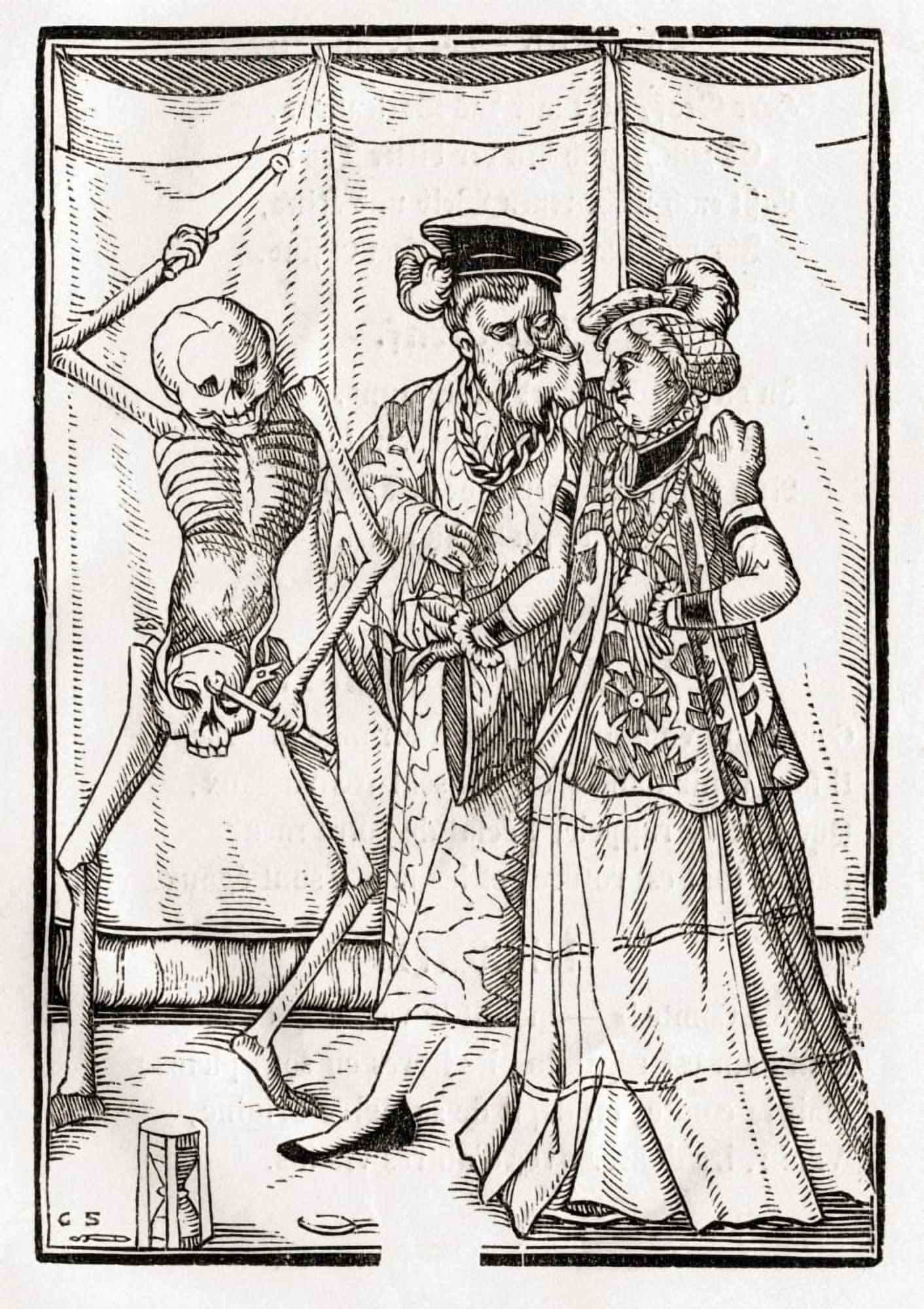 Death Comes To The Duchess Woodcut By Georg Scharffenberg From Der Todten Tanz Or The Dance Of Death Published Basel 1843 Canvas Art - Ken Welsh Design Pics (12 x 17)