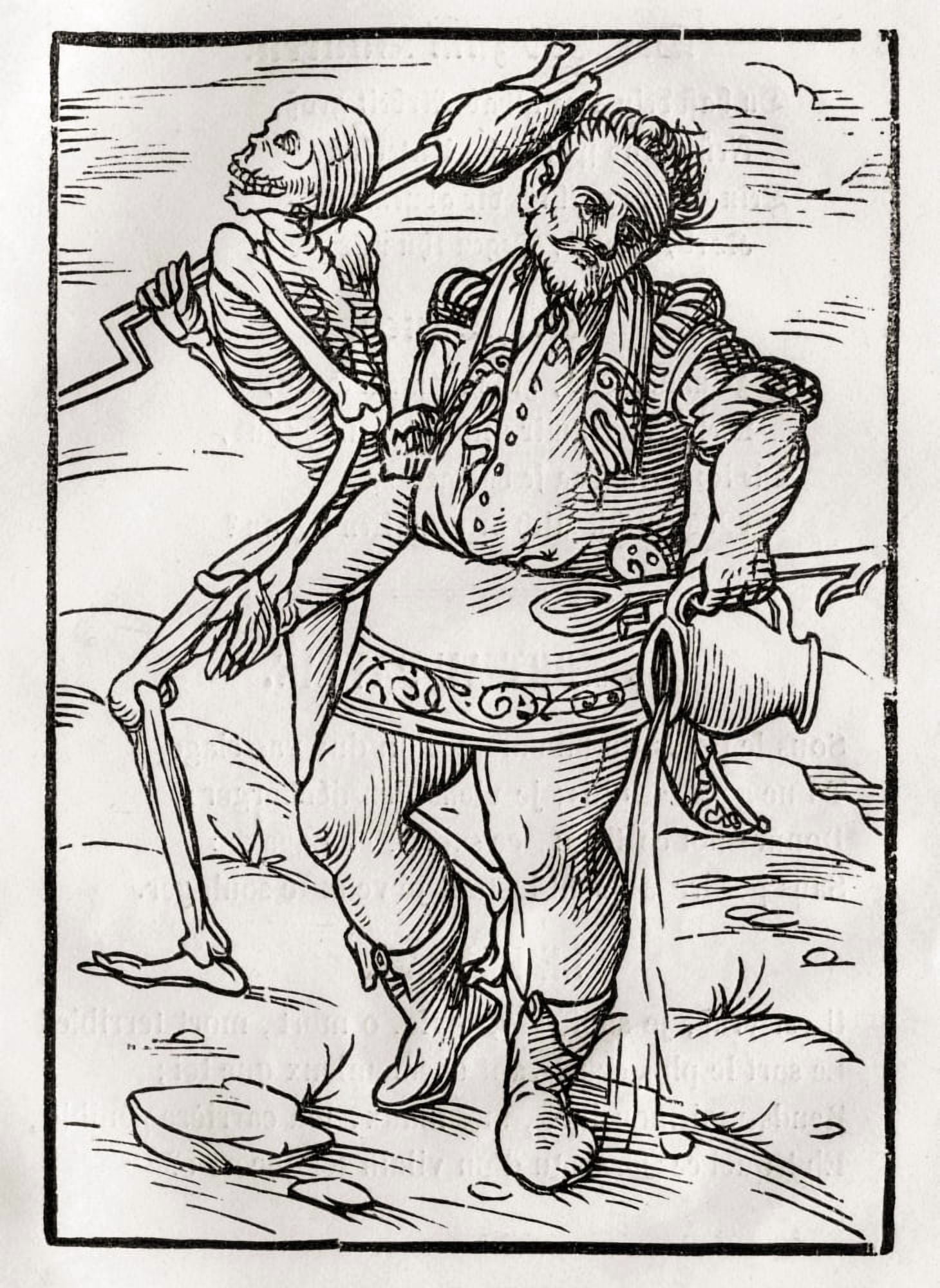 Death Comes For The Cook From Der Todten Tanz Or The Dance Of Death Published Basel 1843 Canvas Art - Ken Welsh Design Pics (12 x 17)