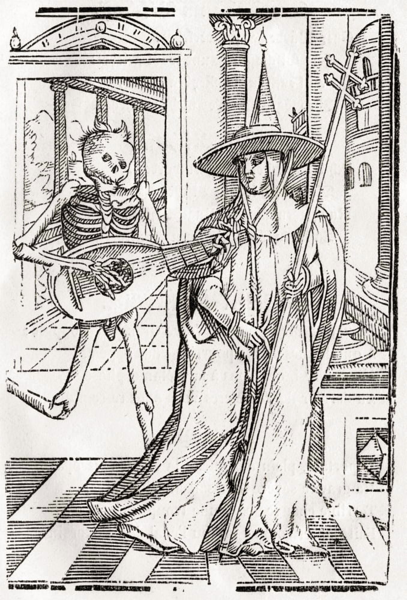 Death Comes To The Cardinal From Der Todten Tanz Or The Dance Of Death Published Basel 1843 Canvas Art - Ken Welsh Design Pics (22 x 34)