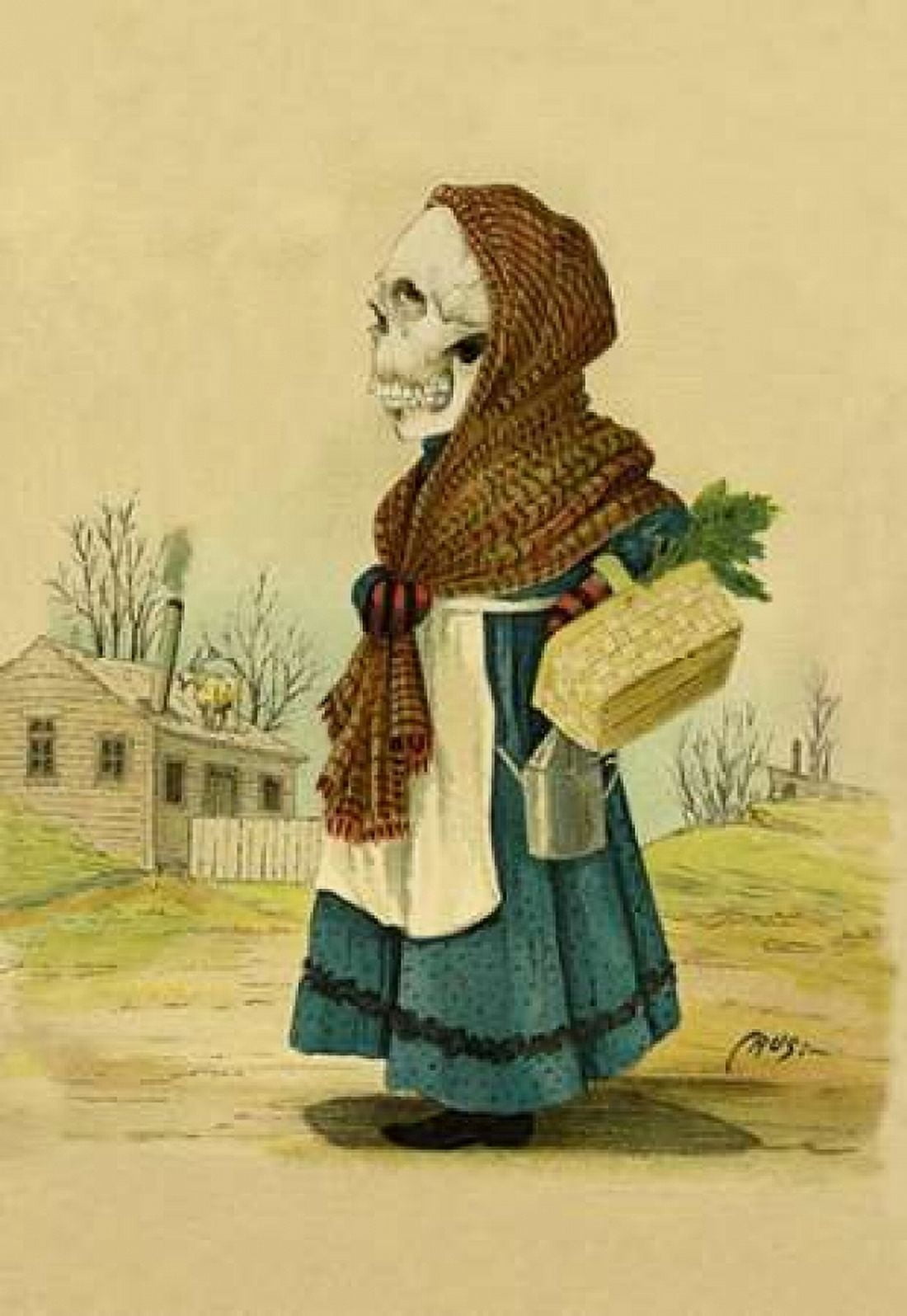 Death Comes from the Market Canvas Art - Frusius (12 x 18)