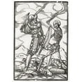 thumbnail image 1 of Death Comes to the Soldier Woodcut by Georg Scharffenberg After Hans Holbein the Younger From Der Todten Tanz or the Dan Poster Print - 12 x 17, 1 of 1