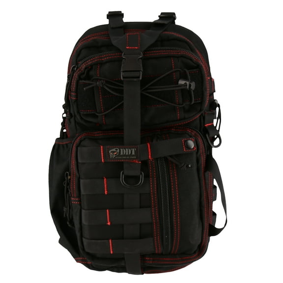 Death Dealer Tactical Assassin Sling EDC Bag w/DDT Logo Patch, Color Bloodline