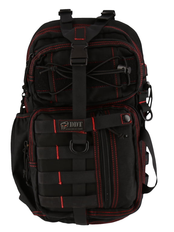 Death Dealer Tactical Assassin Sling EDC Bag w/DDT Logo Patch, Color Bloodline