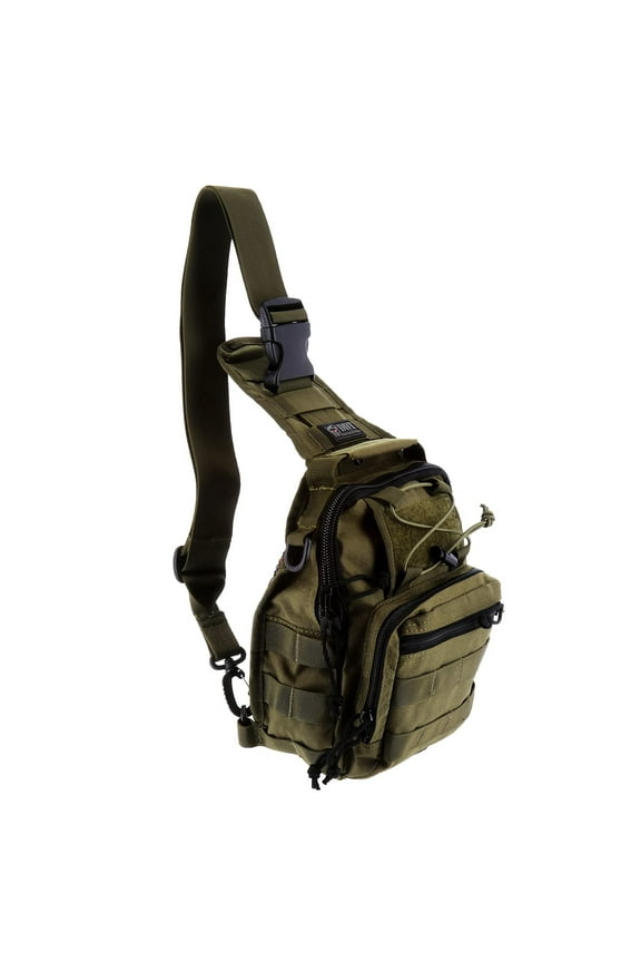 Night Stalker Small EDC Sling Bag with DDT Logo Patch, Color Bloodline