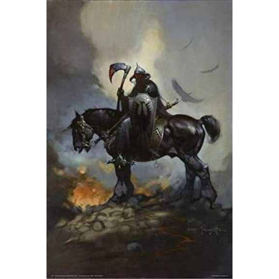 Death Dealer by Frank Frazetta Laminated Poster 24.5 x 36.5 inches