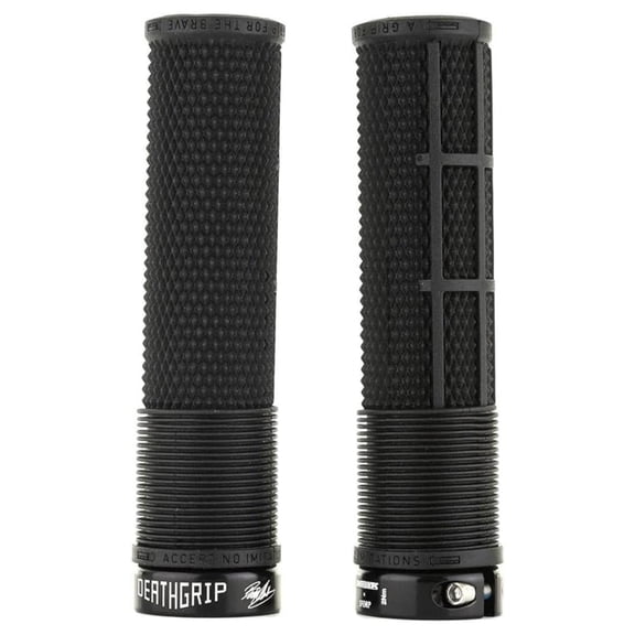 Death Grip Handlebar Grips - Thick 31.3mm - Black Racing Grips, Super Soft Race Day Compound, Enhanced Grip for Mountain & BMX Bikes