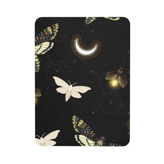 Death Head Hawk Moth Fireflies Rectangular Refrigerator Magnet, Soft Magnetic Fridge Magnet for Home, Office, Locker Decor