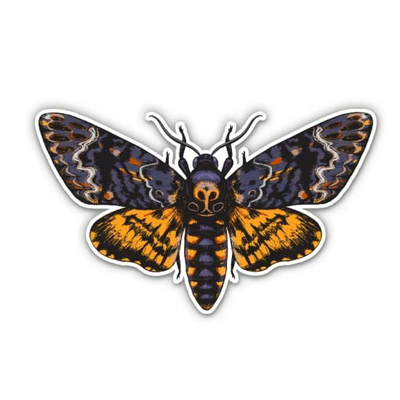 Death Head Moth - 12" Vinyl Sticker Waterproof Decal