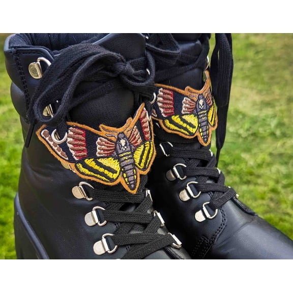 Death Head Moth Skate Shoe Lace Patch Set