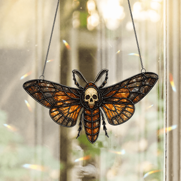 Death Head Moth Window Ornament Holographic Acrylic Sun Catcher Gift