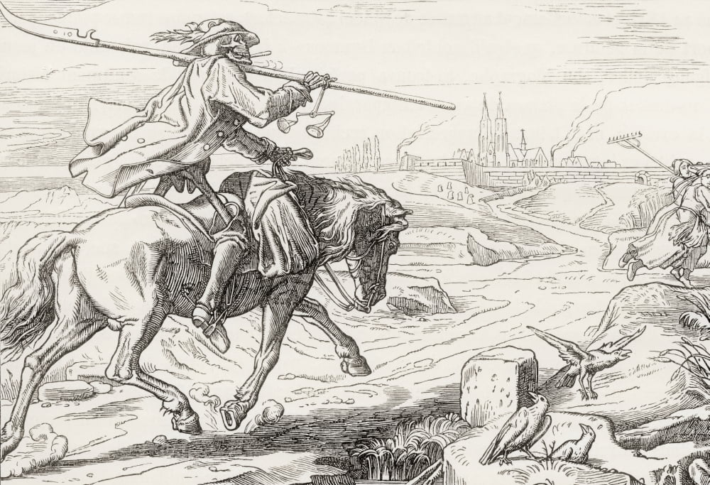 Death On Horseback From Alfred Rethels La Danse Macabre From Histoire Des Peintres Cole Allemande Published 1875 Canvas Art - Ken Welsh Design Pics (17 x 11)