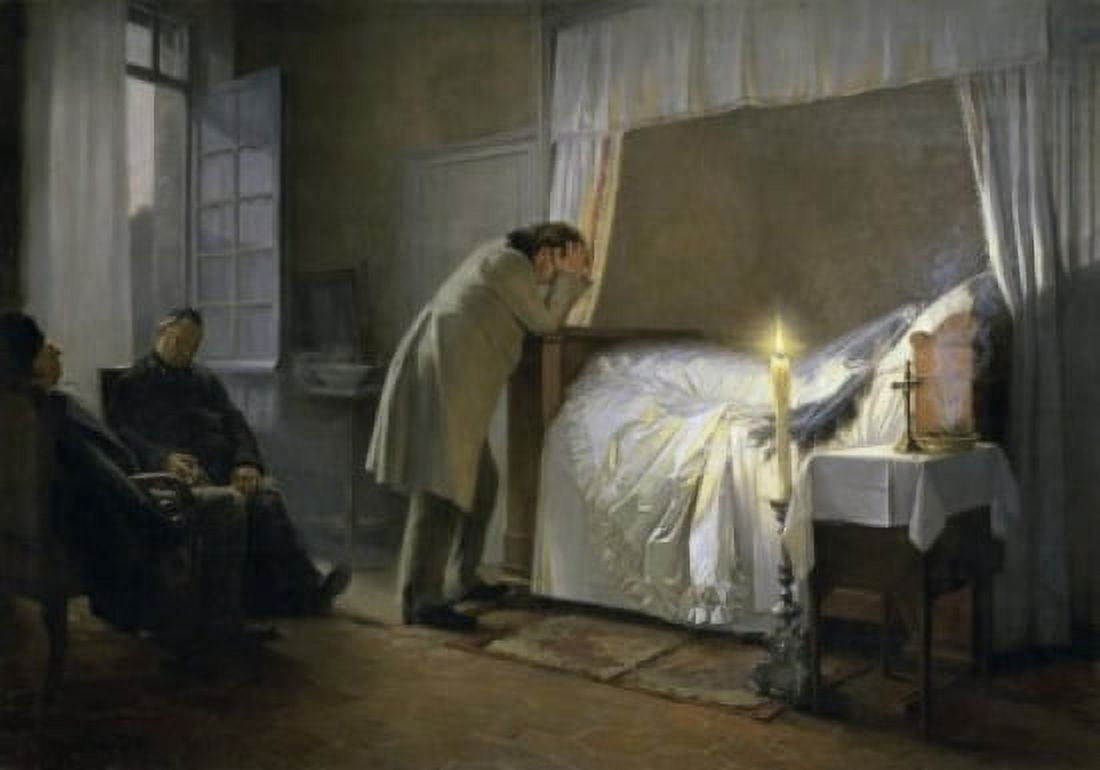 The Death of Madame Bovary (La Mort de Madame Bovary) 1883 Albert Auguste Fourie (b 1854) French) Muse des Beaux-Arts Rouen Canvas Art - Albert Auguste Fourie (18 x 24)