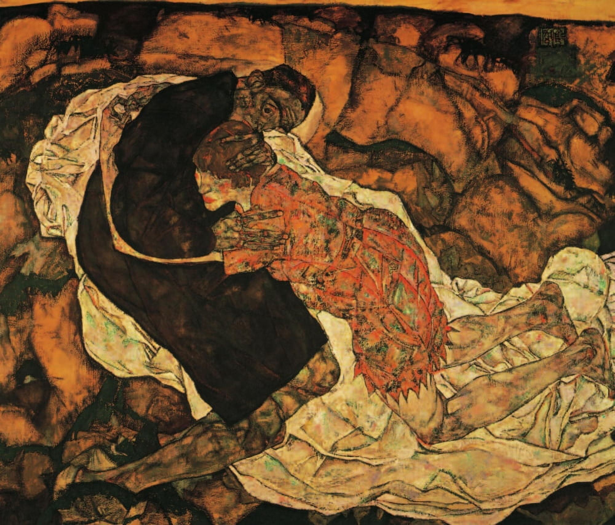 Death & Maiden 1915-16 Canvas Art - Egon Schiele (24 x 36)
