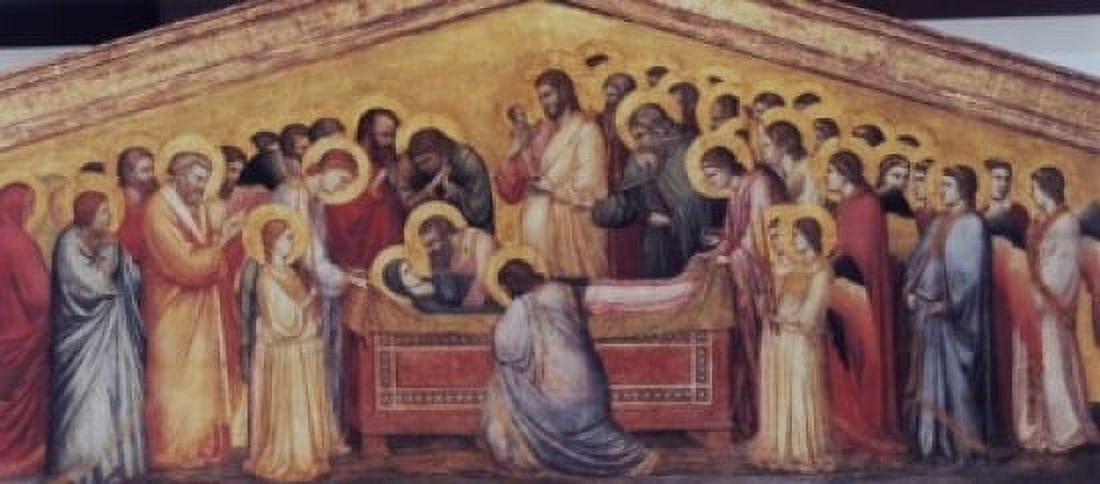 The Death of Mary Giotto (ca1266-1337Italian) TemperaWood Panel Staatliche Museen Preussischer Kulturbesitz (Gemaldegalerie) Berlin Germany Canvas Art - Giotto (24 x 36)
