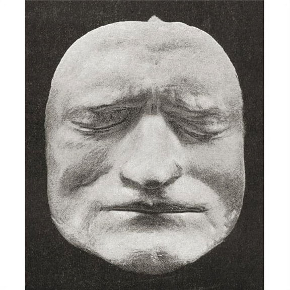 Death Mask of Sir Isaac Newton 1643 to 1727 English Physicist Mathematician Poster Print - 13 x 16