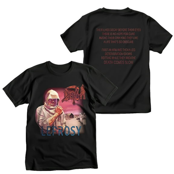 Death Men's Leprosy T-Shirt Black Medium | Officially Licensed Merchandise