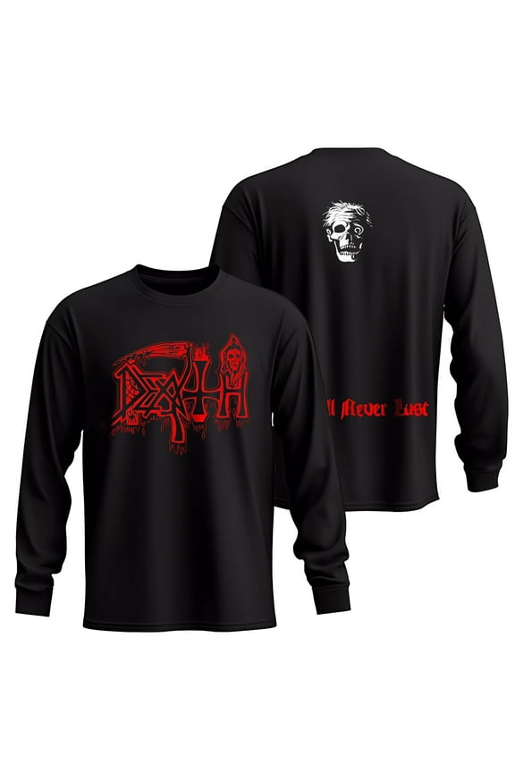 Death Men's Life Will Never Last Long Sleeve T-Shirt Black Medium | Officially Licensed Merchandise