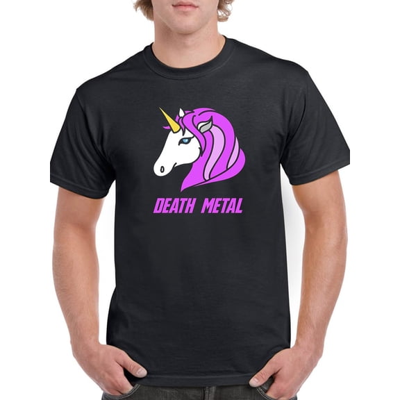 Death Metal Men Black T-Shirt, Male x-Large
