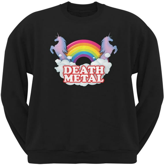 Death Metal Rainbow Black Adult Sweatshirt - Large