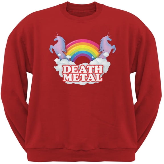Death Metal Rainbow Red Adult Sweatshirt - Medium