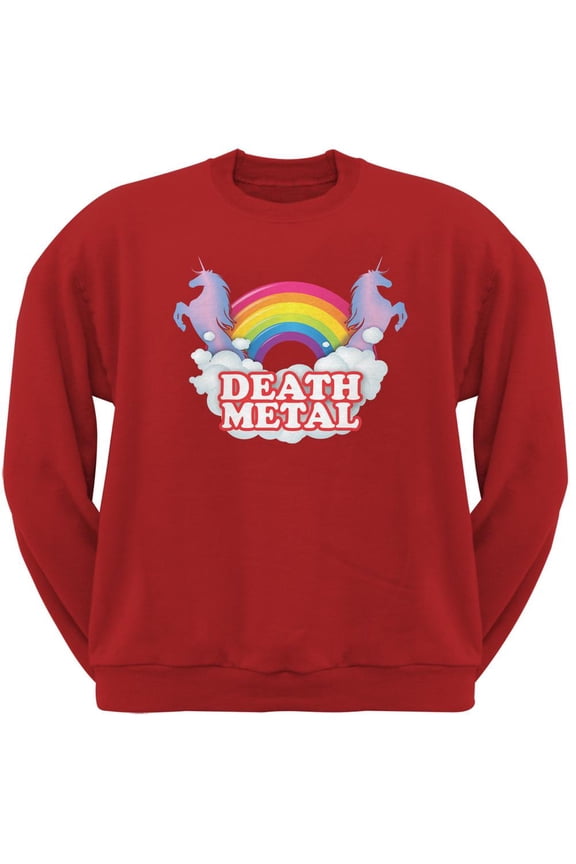 Death Metal Rainbow Red Adult Sweatshirt - Medium