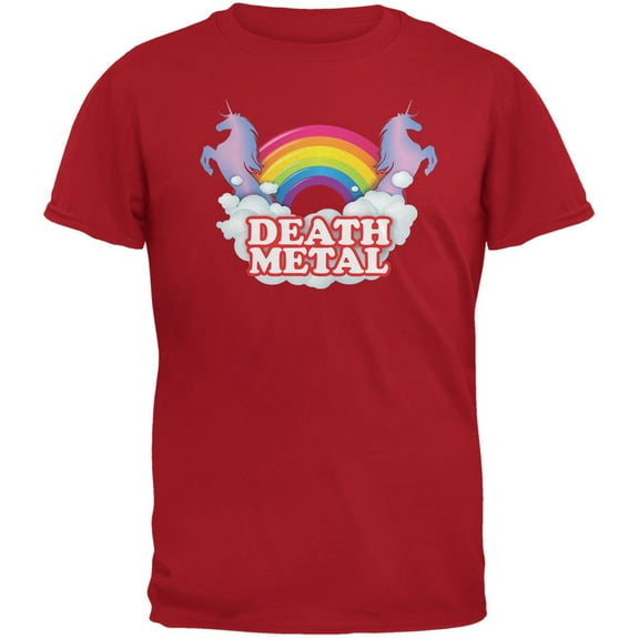 Death Metal Rainbow Red Adult T-Shirt - 2X-Large