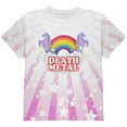 thumbnail image 1 of Death Metal Rainbow Unicorns All Over Youth T Shirt Multi YLG, 1 of 2