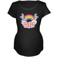 thumbnail image 1 of Death Metal Rainbow Unicorns Maternity Soft T Shirt Black MD, 1 of 1