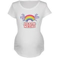 thumbnail image 1 of Death Metal Rainbow Unicorns Maternity Soft T Shirt White SM, 1 of 1