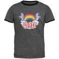 thumbnail image 1 of Death Metal Rainbow Unicorns Mens Ringer T Shirt Dark Heather-Black MD, 1 of 1