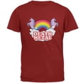 thumbnail image 1 of Death Metal Rainbow Unicorns Mens T Shirt Cardinal Red SM, 1 of 1