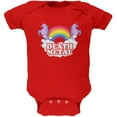thumbnail image 1 of Death Metal Rainbow Unicorns Soft Baby One Piece Red 12-18 M, 1 of 1