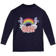 thumbnail image 1 of Death Metal Rainbow Unicorns Youth Long Sleeve T Shirt Navy YSM, 1 of 1