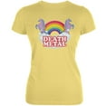thumbnail image 1 of Death Metal Rainbow Yellow Juniors Soft T-Shirt, 1 of 1