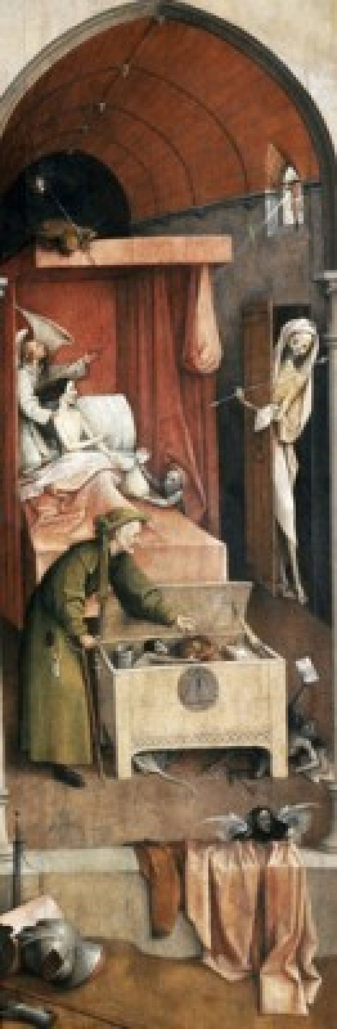 Death and Miser by Hieronymus Bosch oil on canvas (ca1450-1516) USA Washington DC National Gallery of Art C1490 Canvas Art - Hieronymus Bosch (18 x 24)