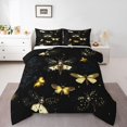 thumbnail image 1 of Death Moth Comforter Set Halloween Decor Gothic Style Bedding Twin Size Sugar Skull Print Bedding Comforter Sets Halloween Themed Duvet Insert Happy Halloween Quilt, 1 of 6
