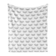 thumbnail image 1 of Death Moth Soft Flannel Fleece Throw Blanket, Hand Drawn Hummingbird Hawk Moth Simplistic Insects Motif Print, Cozy Plush for Indoor and Outdoor Use, 60" x 80", Pale Grey and White, by Ambesonne, 1 of 6