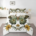 thumbnail image 1 of Death Moth Twin Comforter Set for Adult Gothic Style Bedding Sets Western Farmhouse Moth Print Bedding Comforter Sets Rustic Farm Sunflowers Down Comforter Moth Decor Duvet Set, 1 of 7