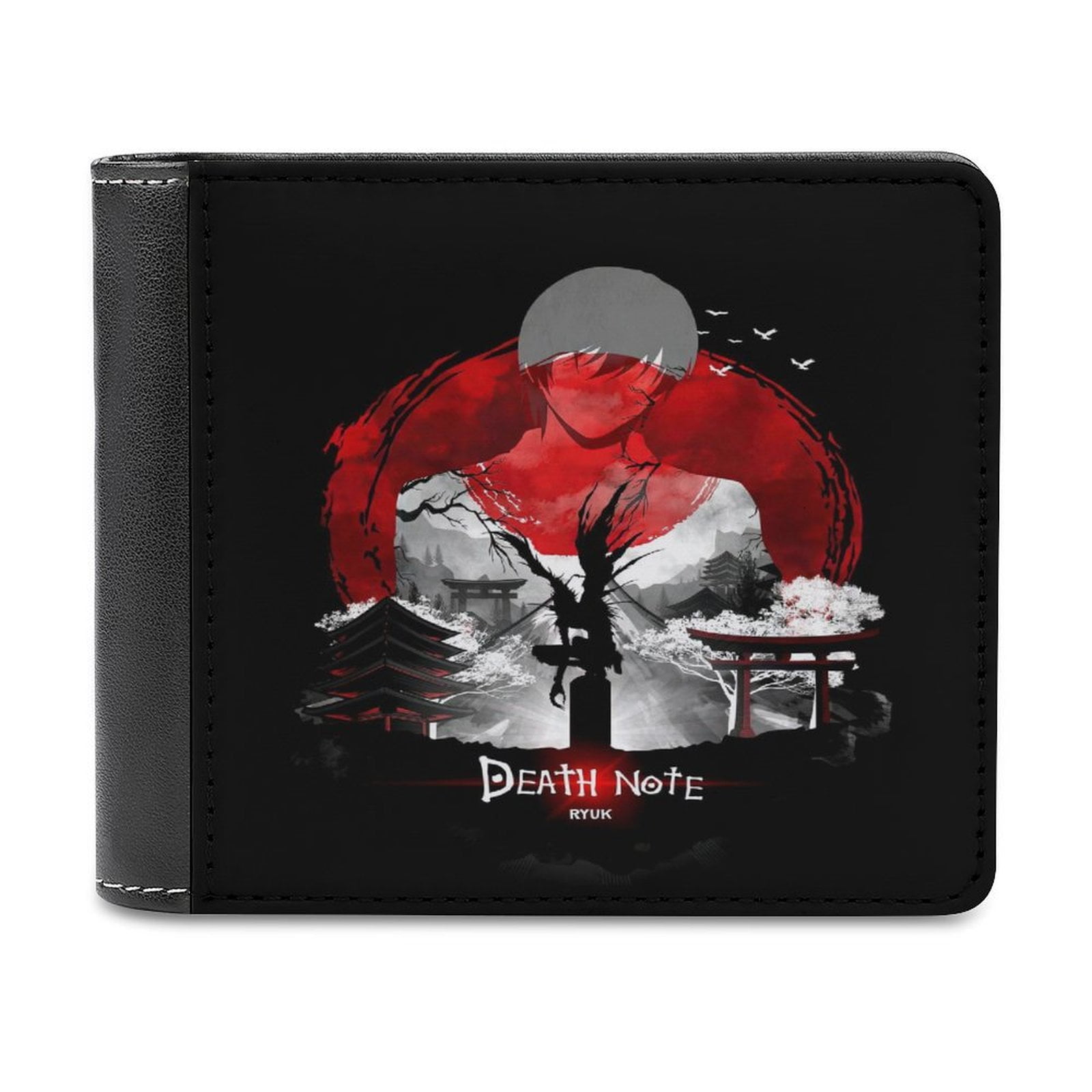 Death N0-te Wallet for Men Leather Purse Clutch Card Holders Travel ...