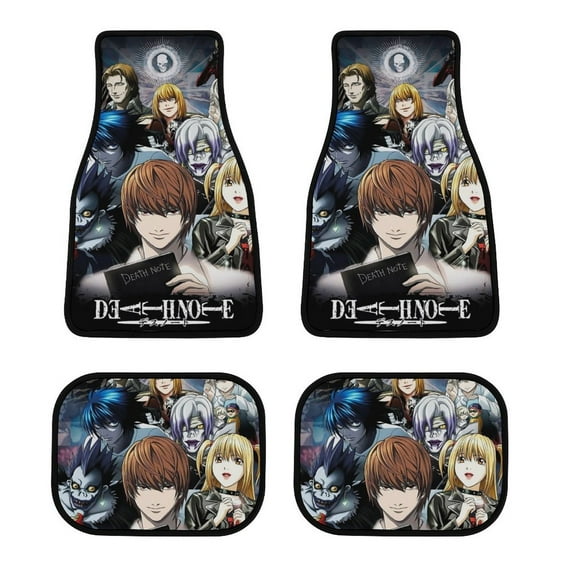 Death Note 4 Pcs Car Floor Mats Universal Fit Floor Mats Front & Rear Liners for Trucks Van SUV Auto