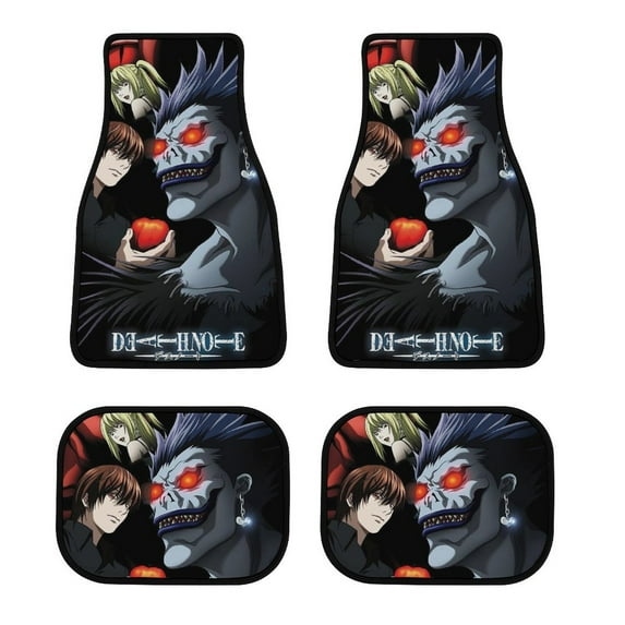 Death Note 4 Pcs Car Floor Mats Universal Fit Floor Mats Front & Rear Liners for Trucks Van SUV Auto