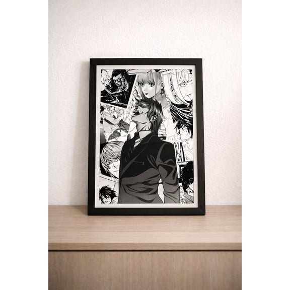 Death Note Anime Manga Panel Collage Light Yagami Ryuk Dark Aesthetic Wall Art Poster 8x12 UNFRAMED